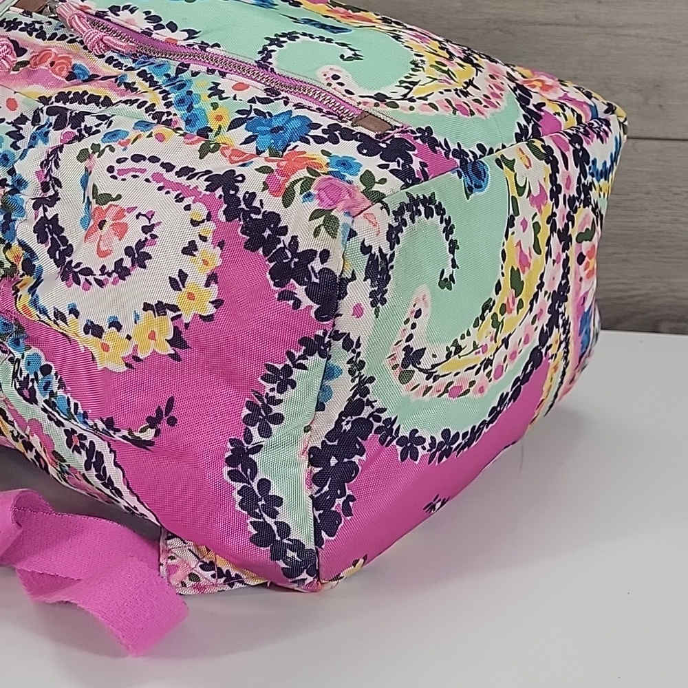 Vera Bradley Pink & Mint Floral Paisley Backpack - Picture 5 of 15